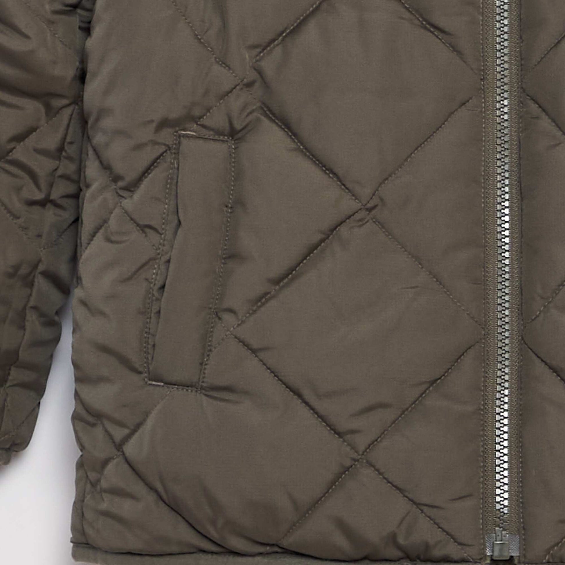 Blouson r versible effet moutonn Beige/kaki