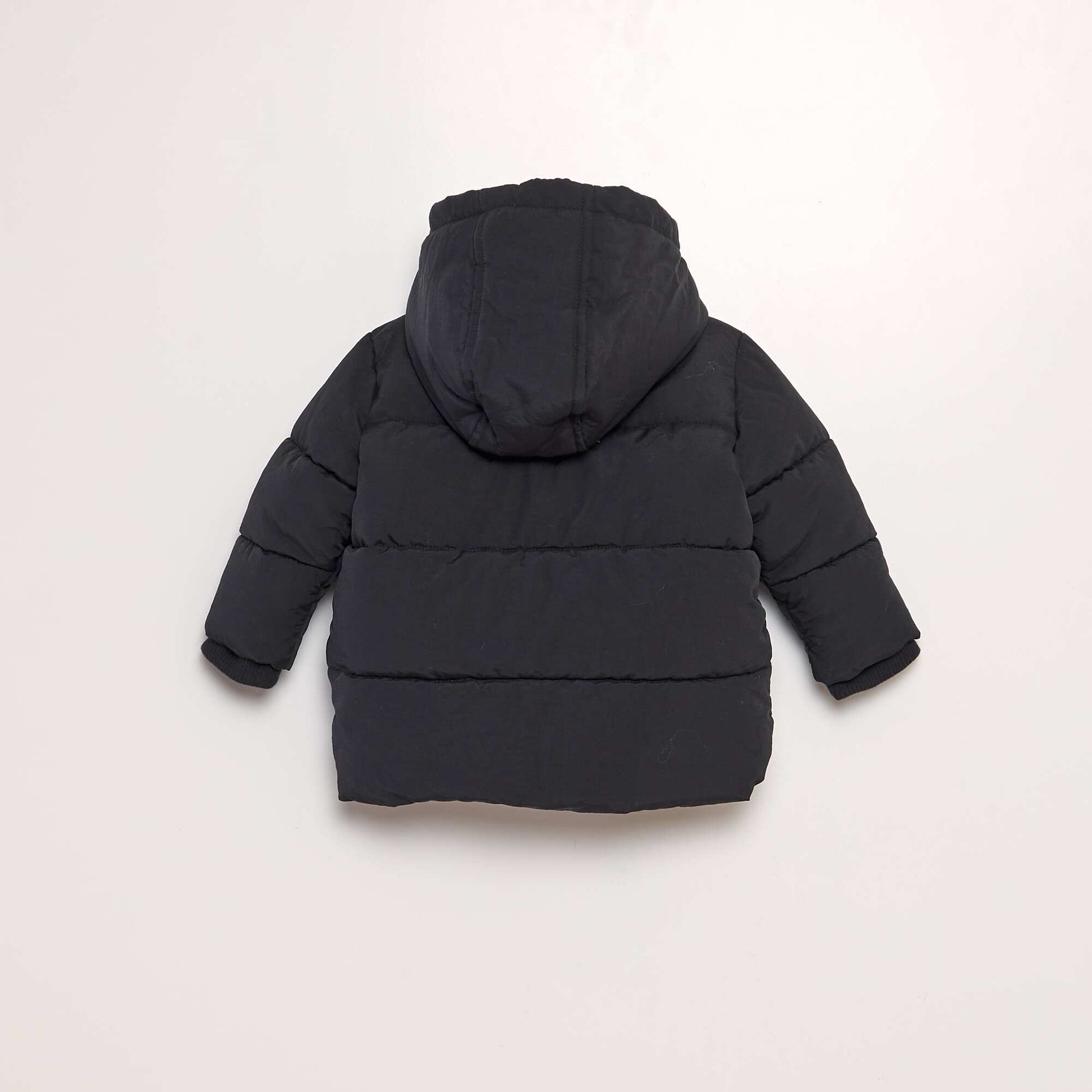Doudoune effet moutonn capuche noir
