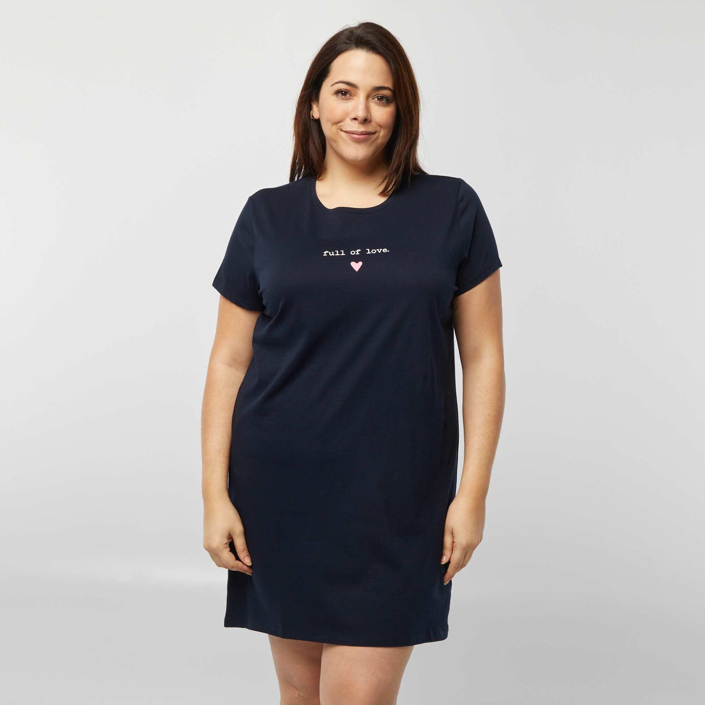 Chemise de nuit en jersey BLEU MARINE