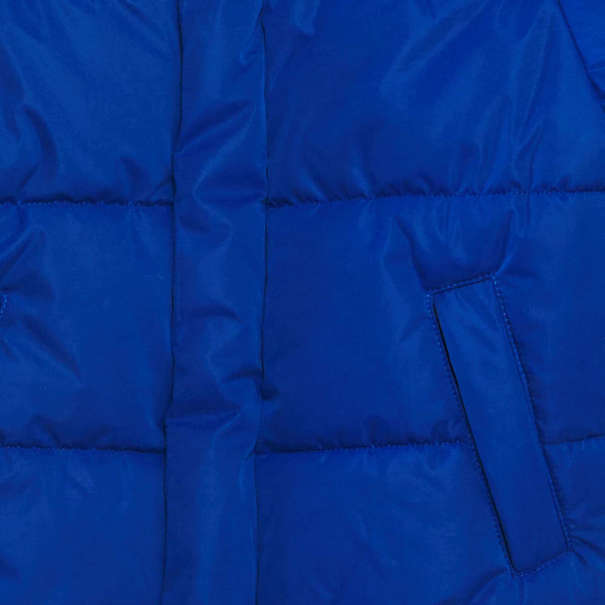 Doudoune color block capuche Bleu