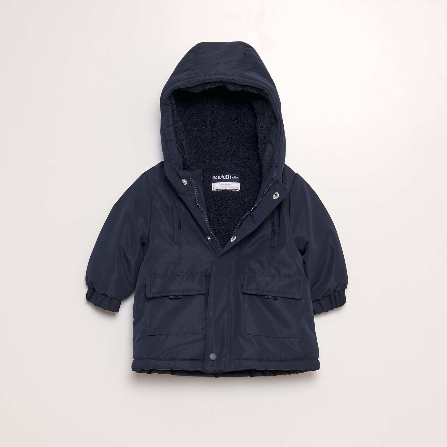 Parka chaude   capuche Bleu marine