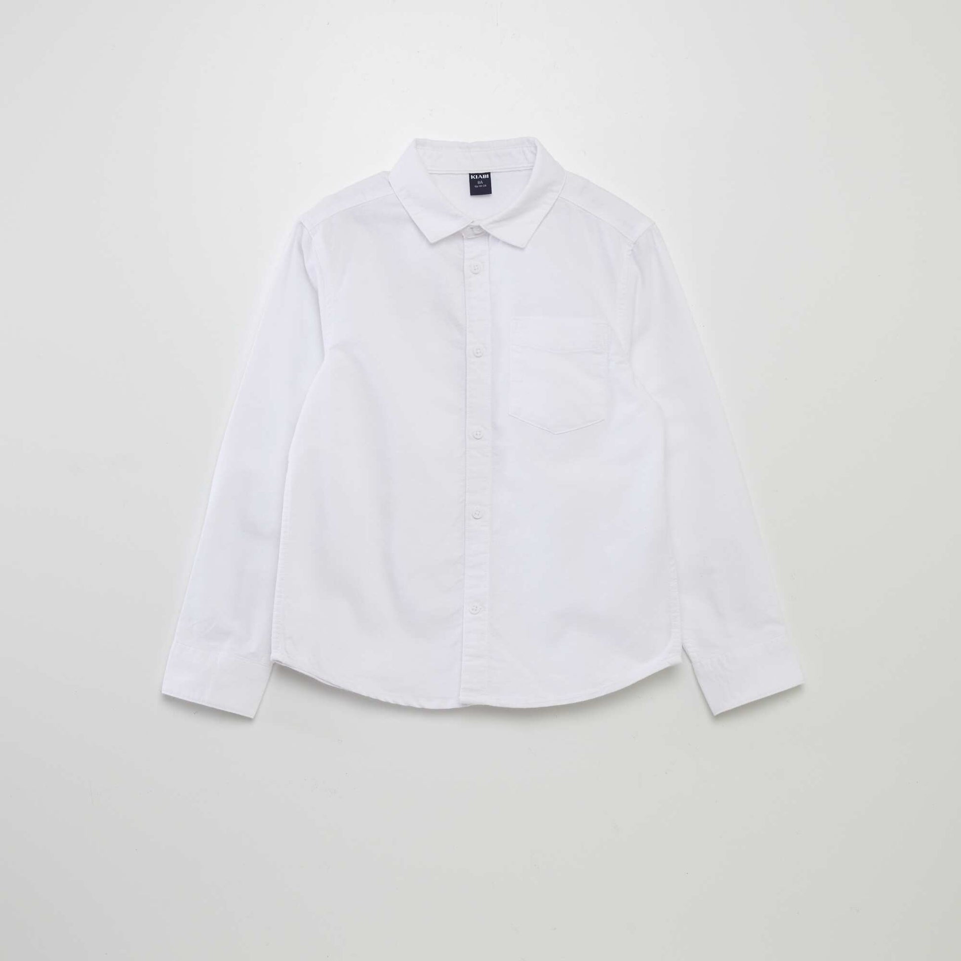 Chemise manches longues oxford blanc - Main Image
