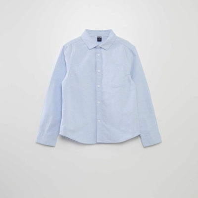 Chemise manches longues oxford Bleu