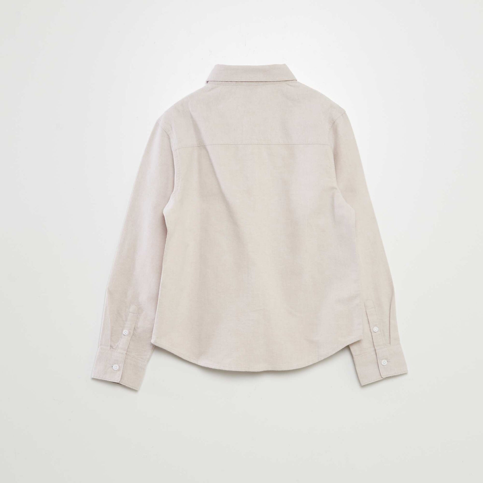 Chemise manches longues oxford Beige