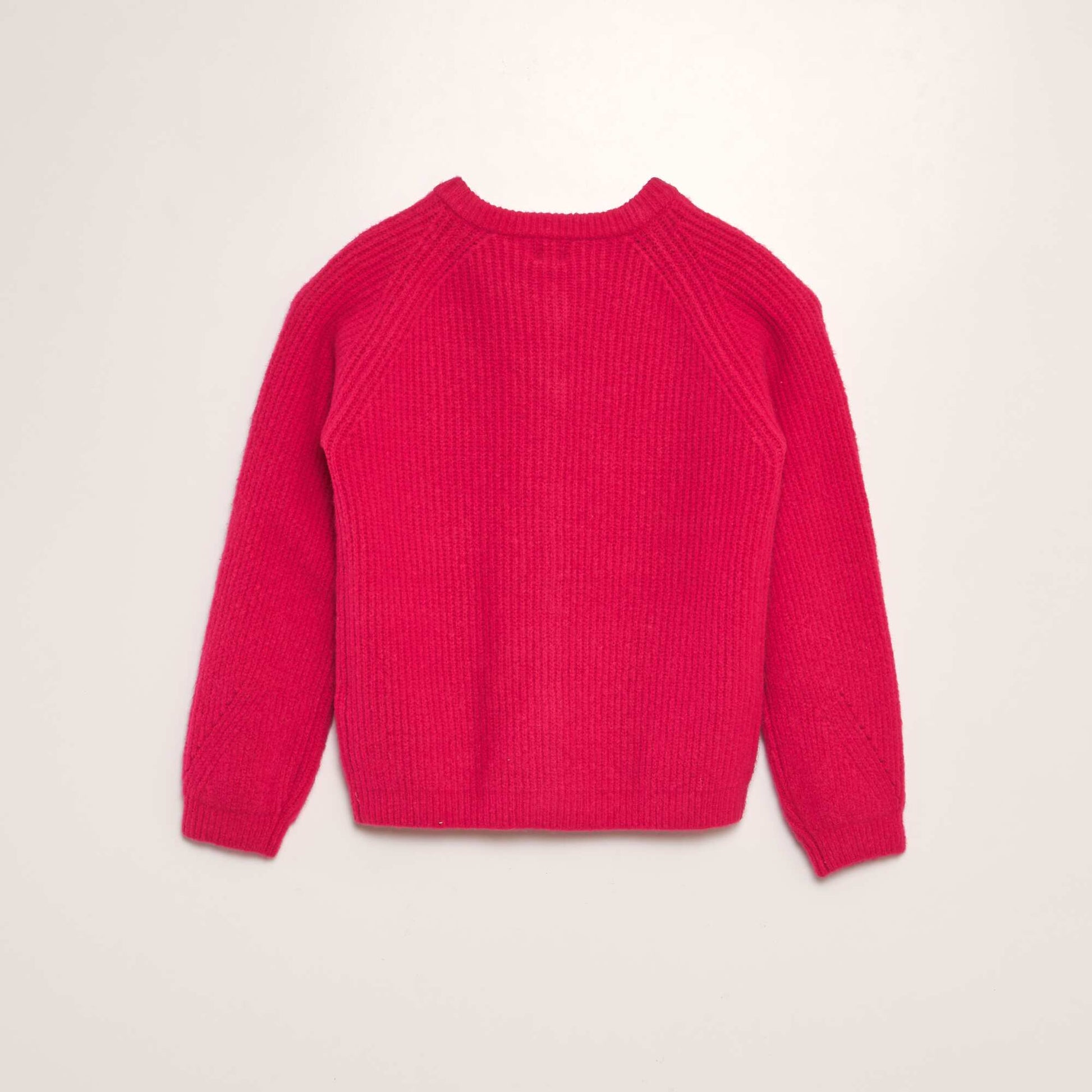 Gilet en maille col rond Rose