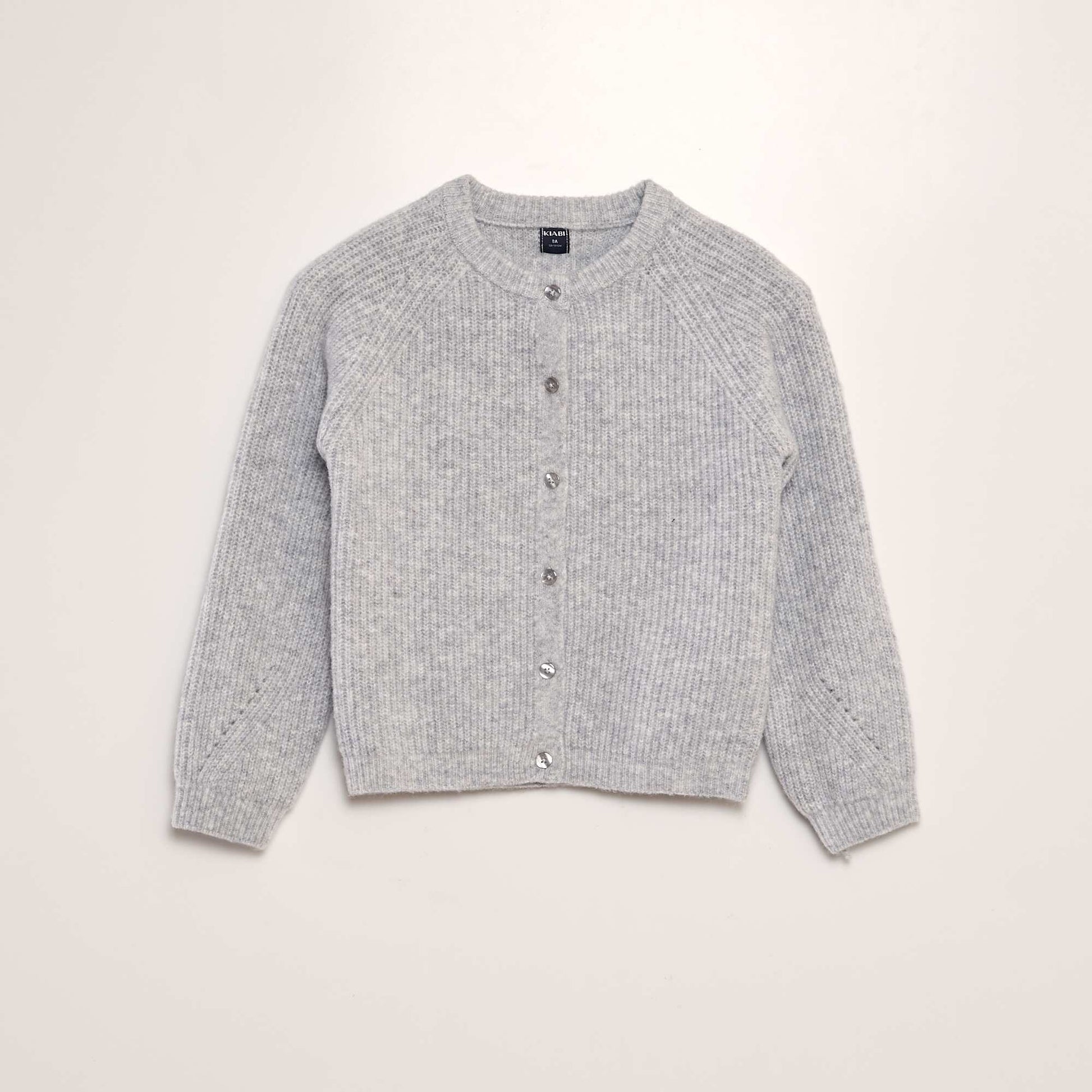 Gilet en maille col rond Gris