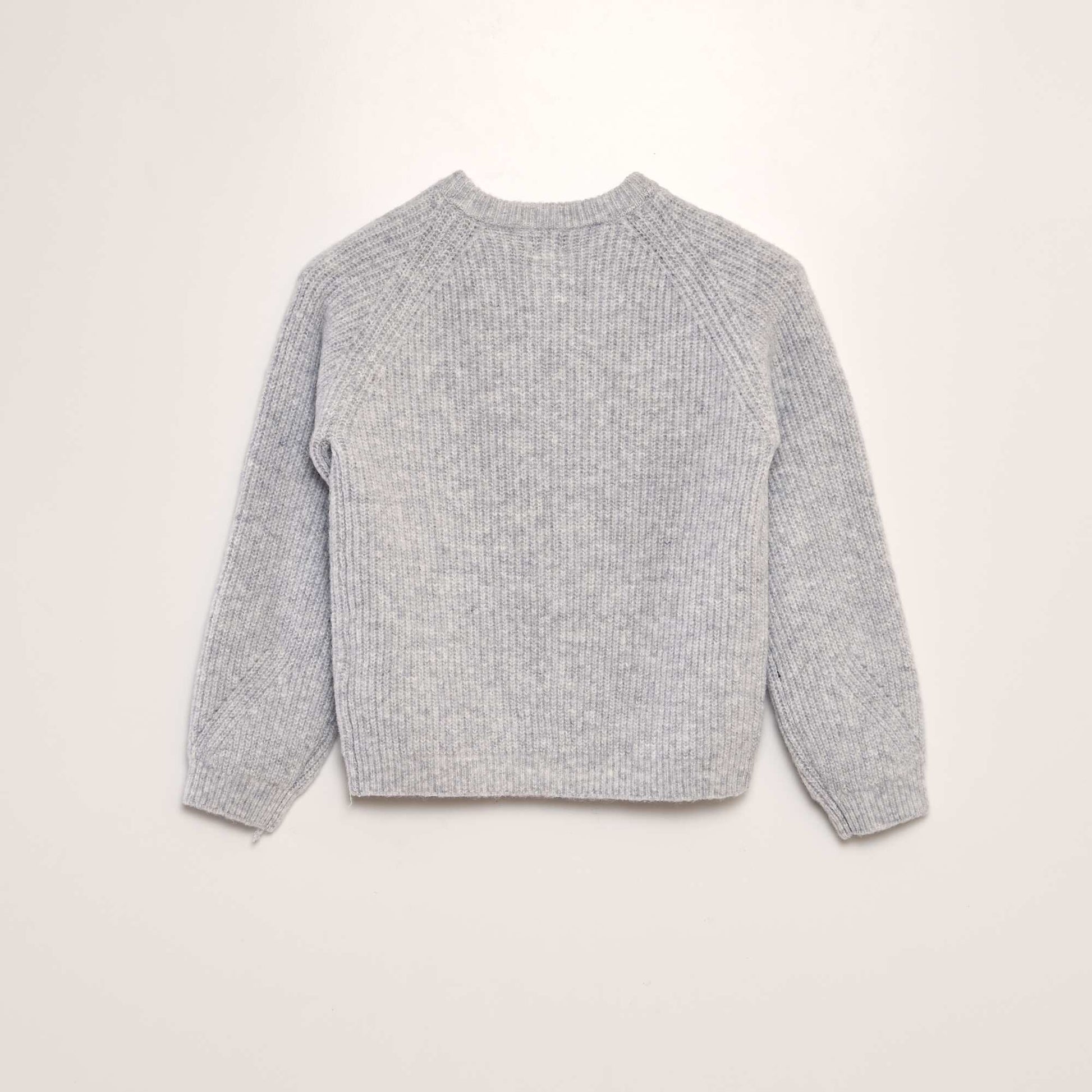 Gilet en maille col rond Gris