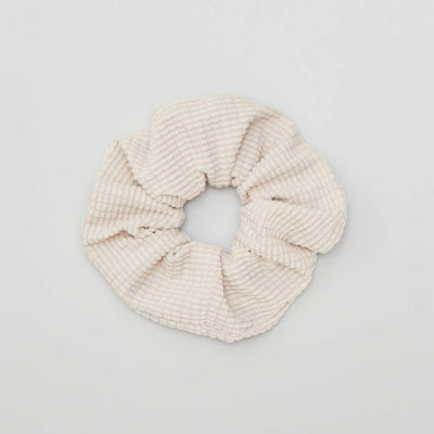 Chouchou en maille gaufr e beige