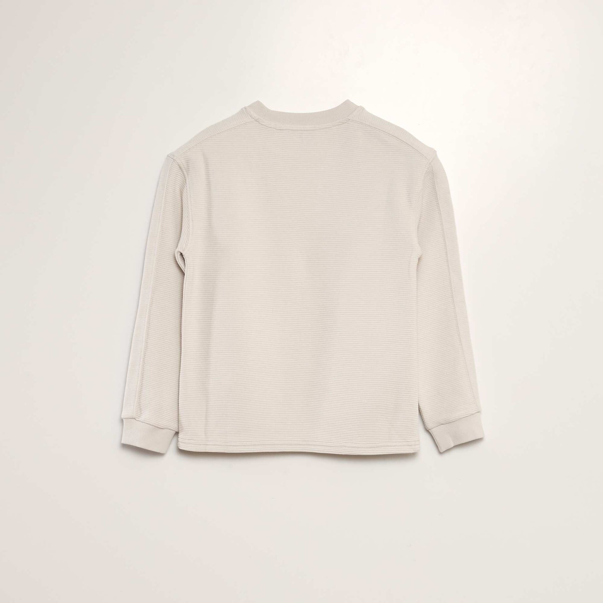 T-shirt large en maille c tel e Blanc