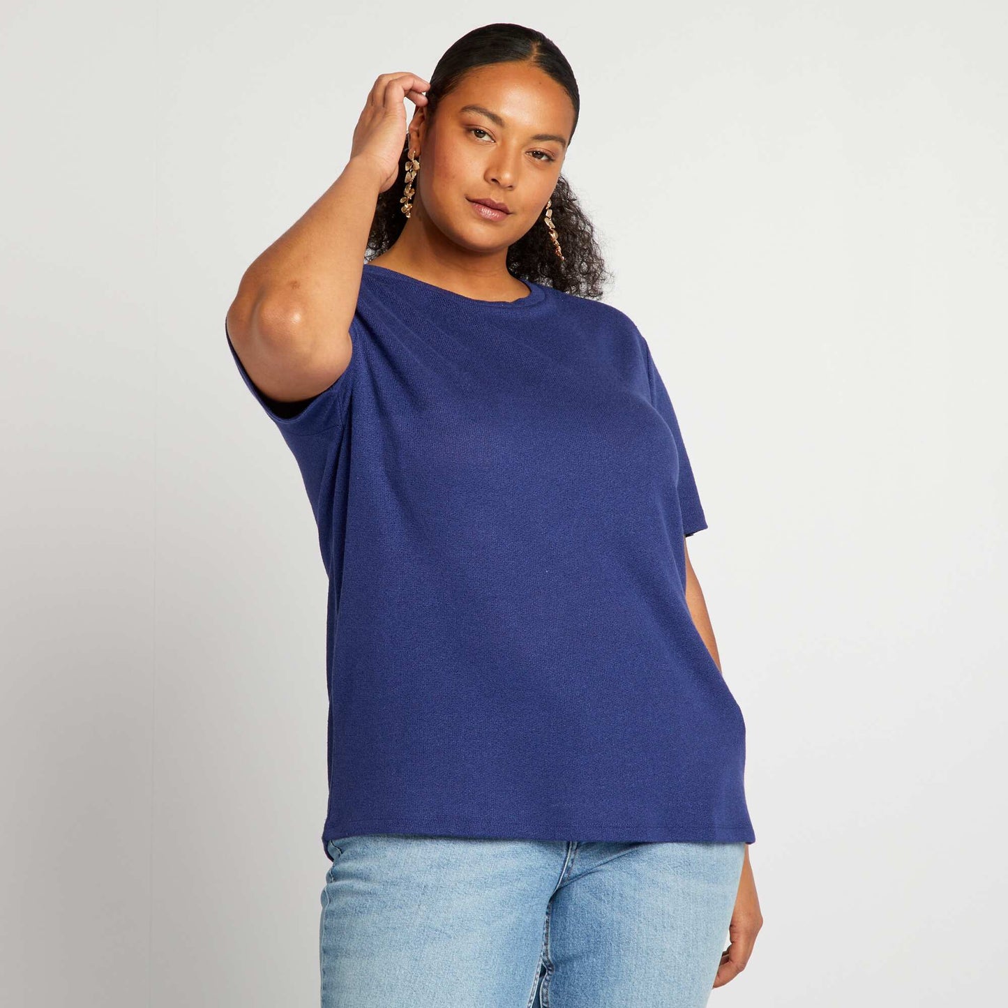 T-shirt classique fluide Bleu