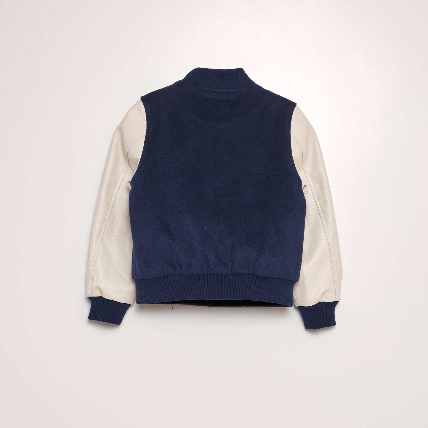 Blouson style campus bi-mati re Bleu