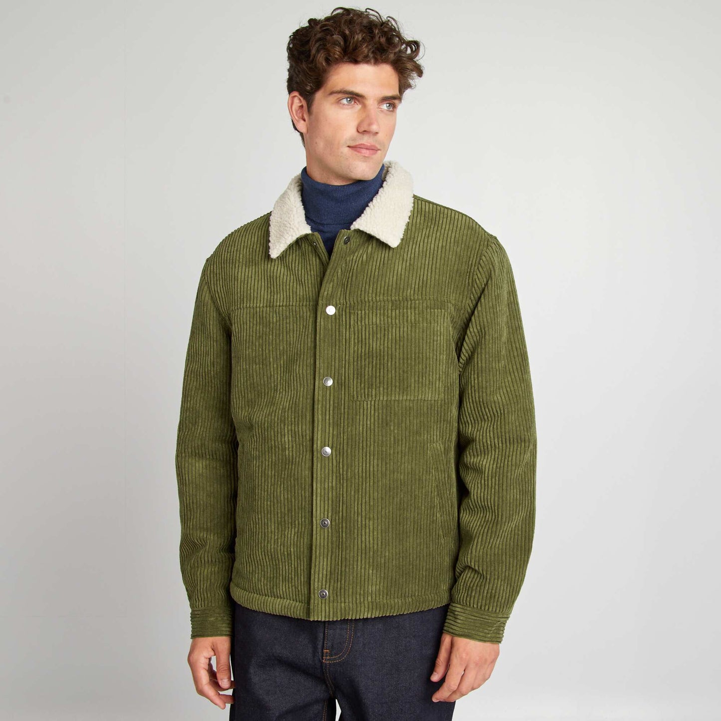 Veste en velours Vert