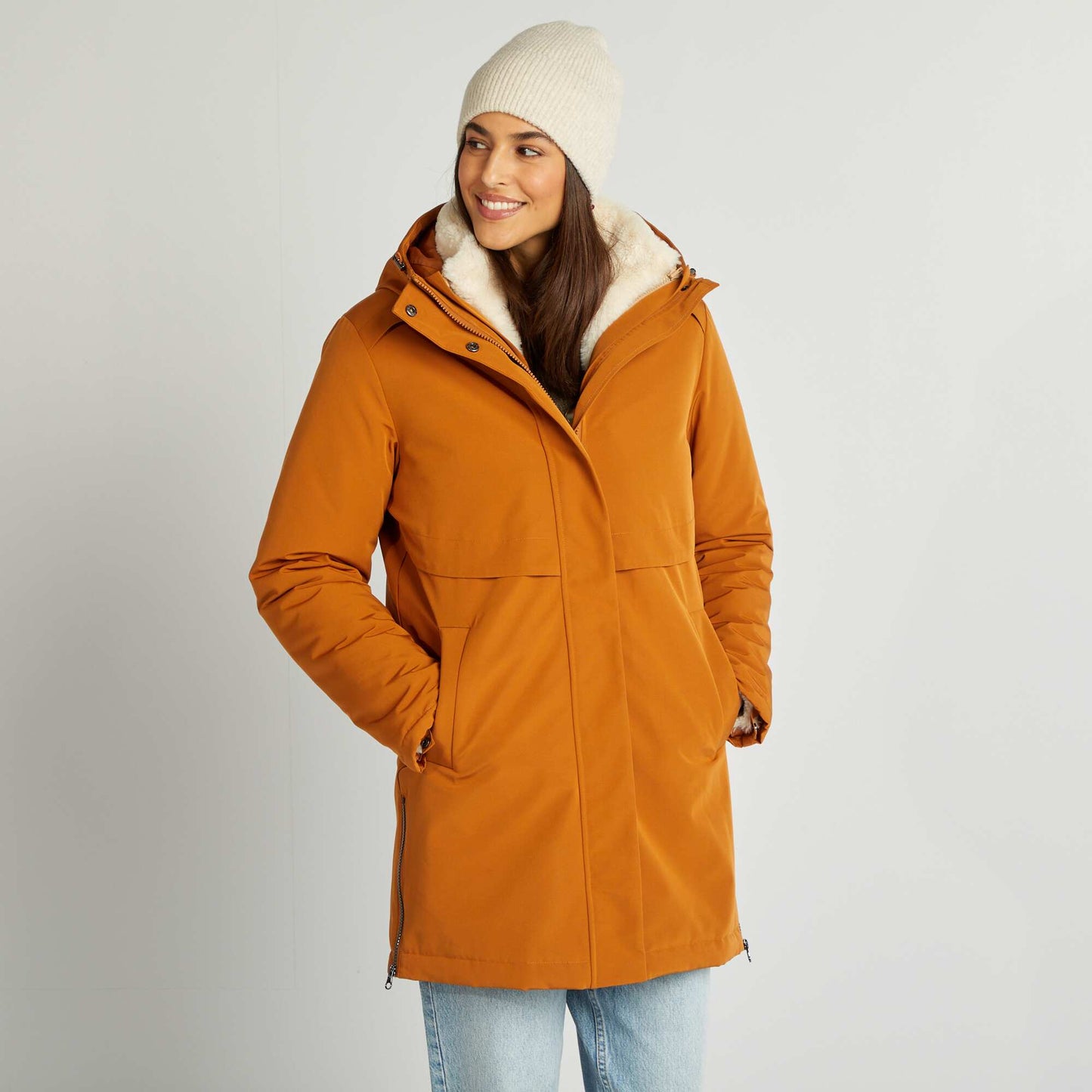 Parka fourrée 3-en-1 Marron