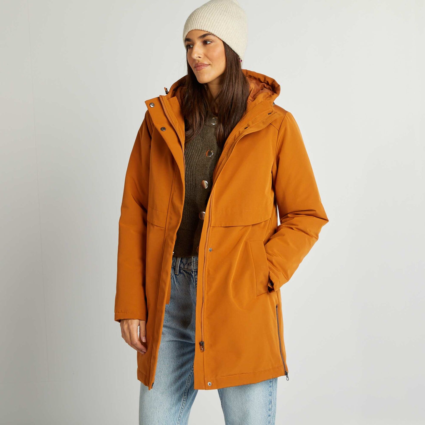 Parka fourrée 3-en-1 Marron