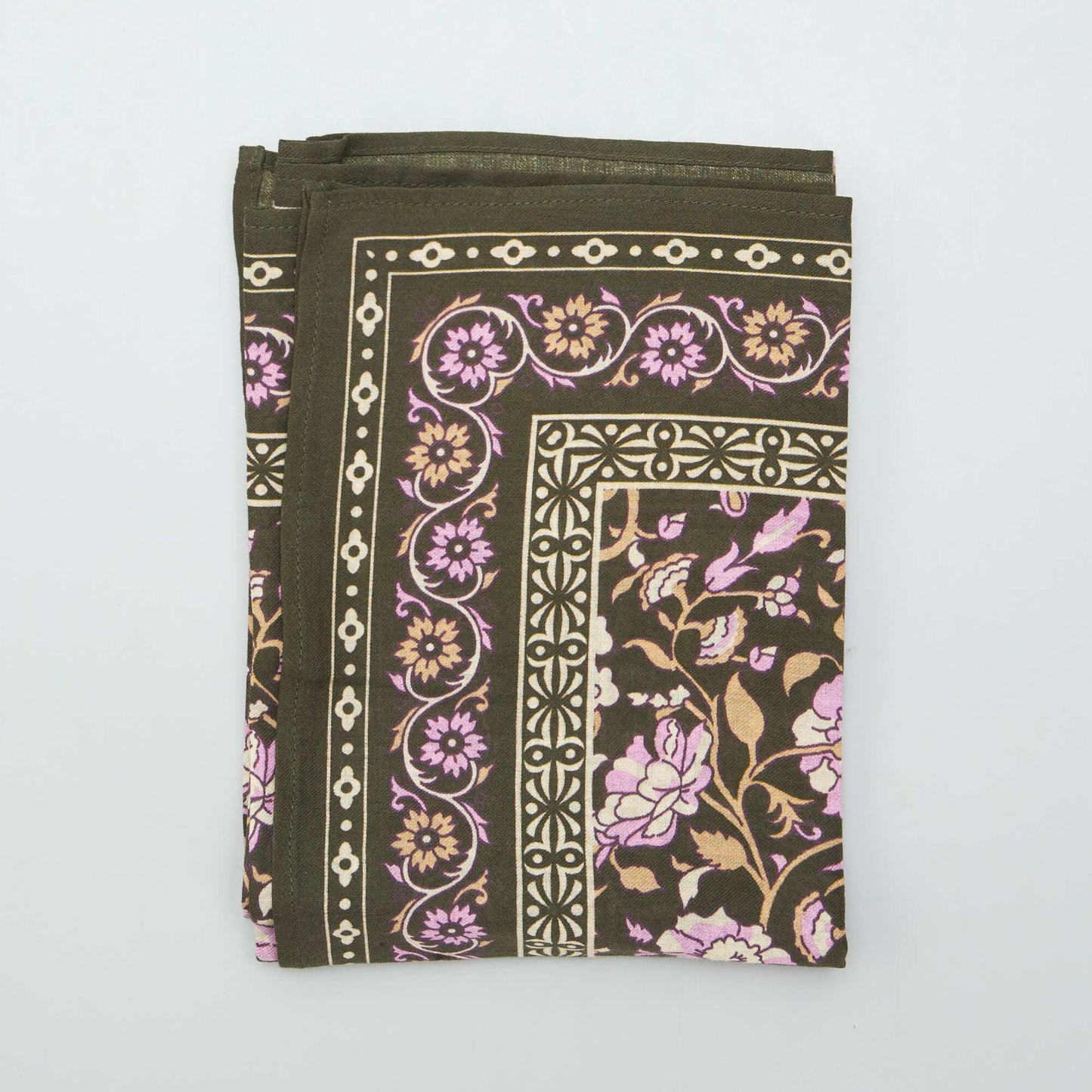 Foulard rectangulaire Kaki