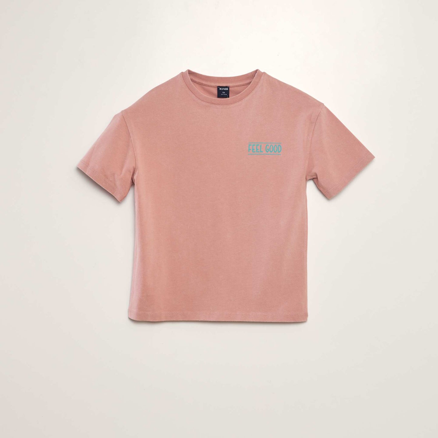 T-shirt large imprim Rose