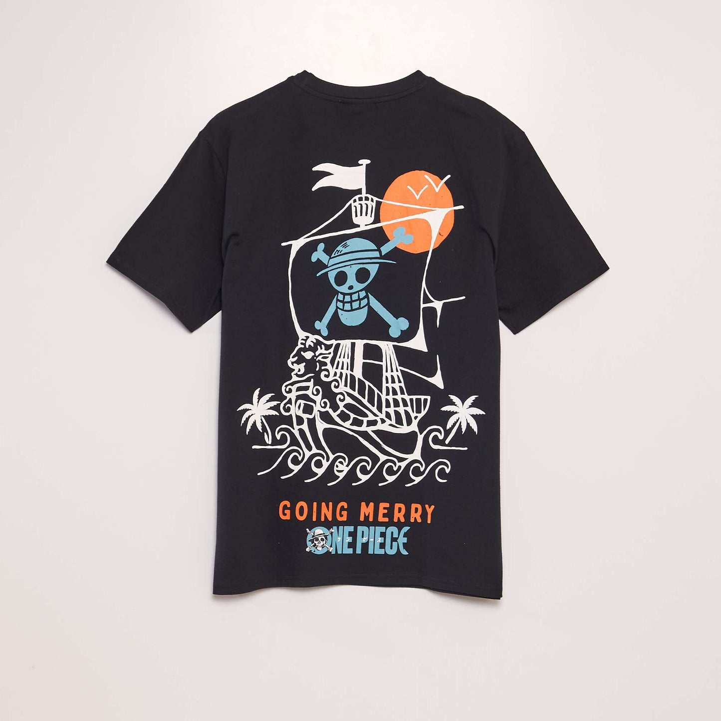 T-shirt 'One Piece' à col rond noir