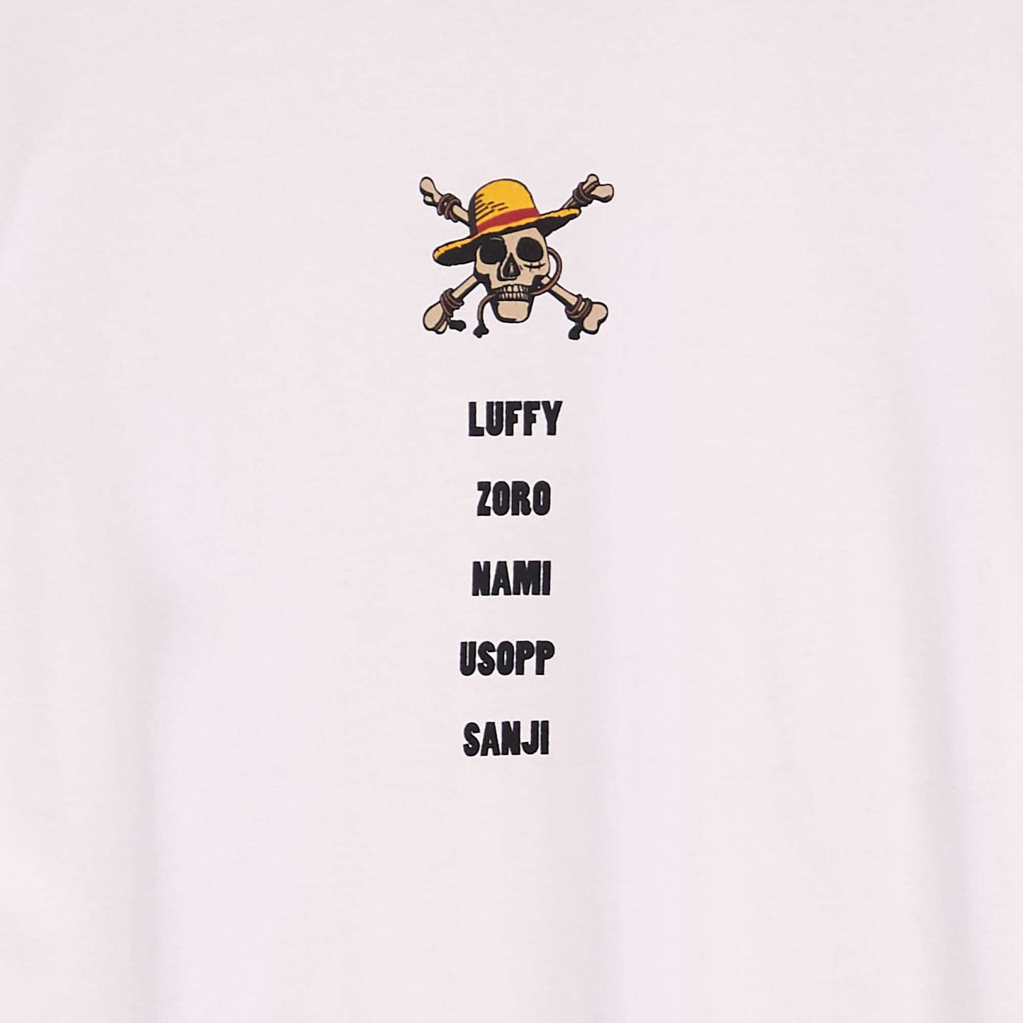 T-shirt 'One Piece' à col rond blanc