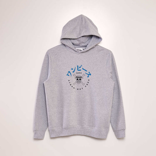 Sweat en molleton 'One Piece' Gris