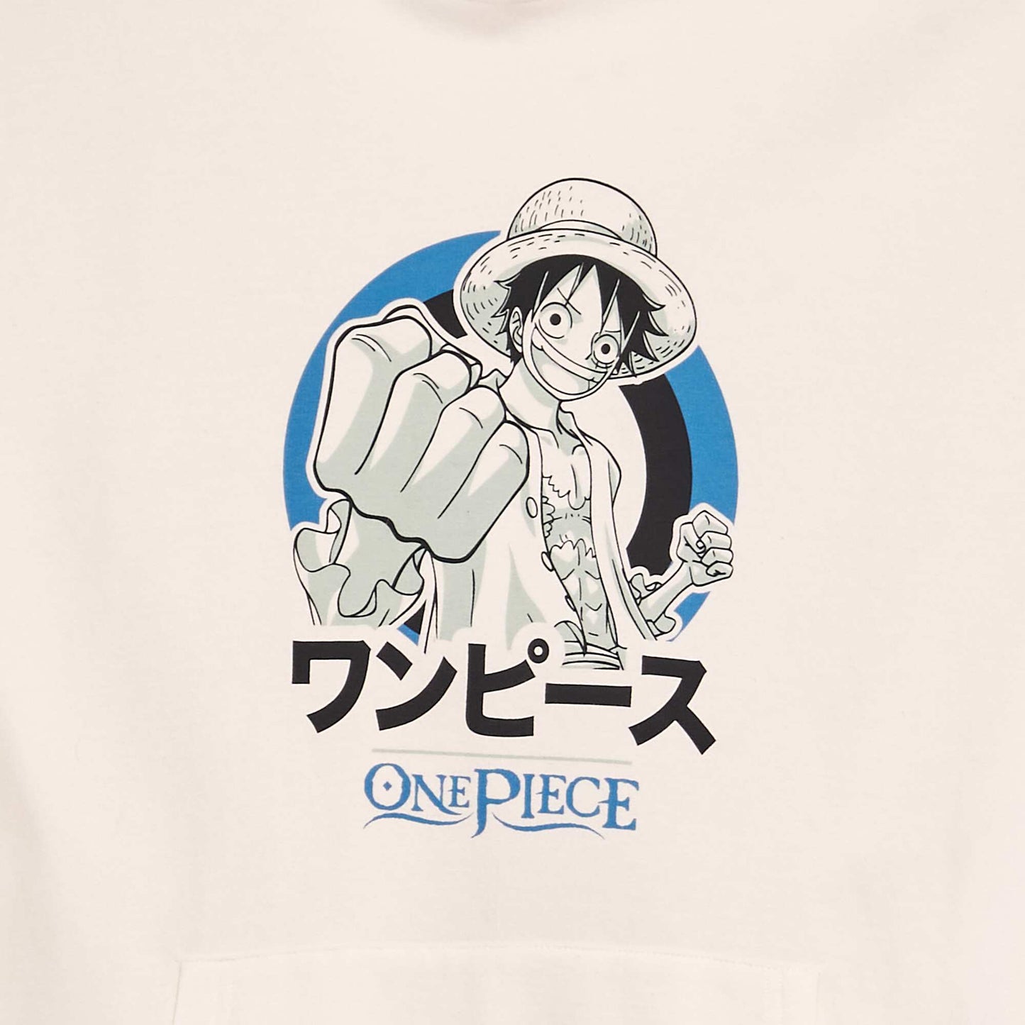 Sweat en molleton 'One Piece' Blanc cr me