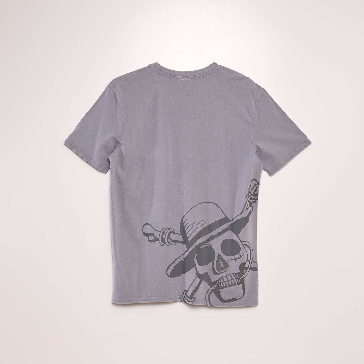 Tee-shirt 'One Piece'   col rond Bleu gris