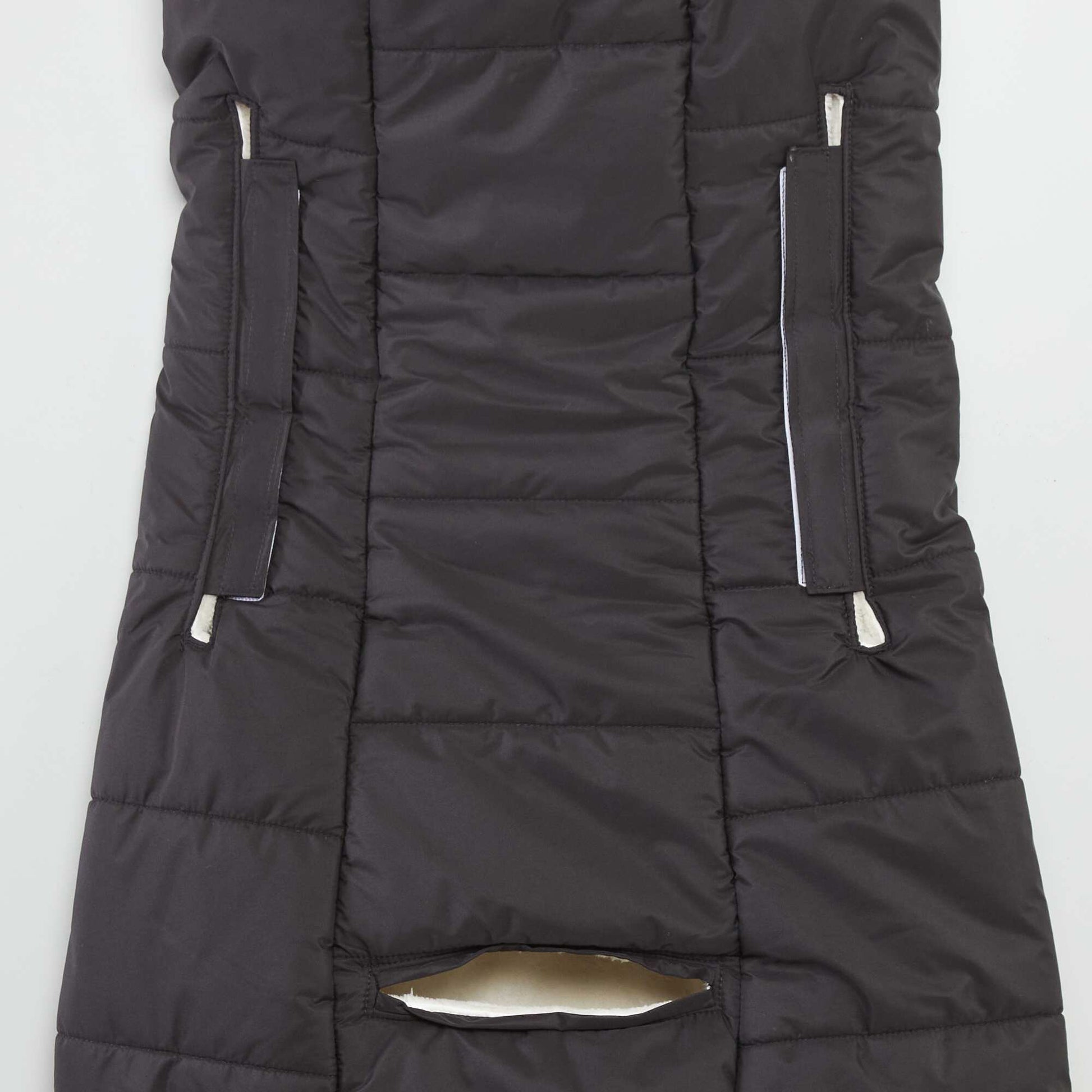 Nid d'ange matelass en polaire Noir