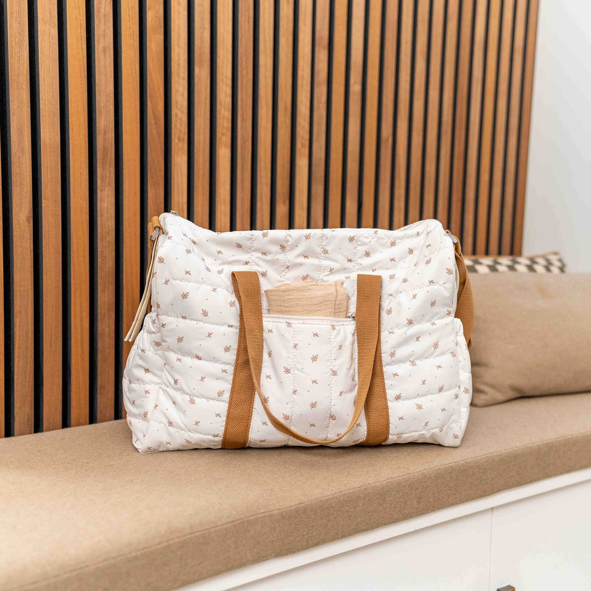 Sac à langer avec tapis et attache poussette Blanc