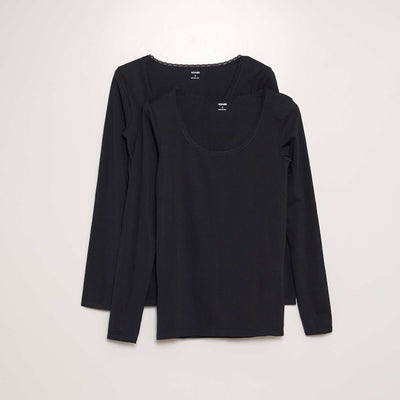 Lot de 2 t-shirts sous-v tements Noir