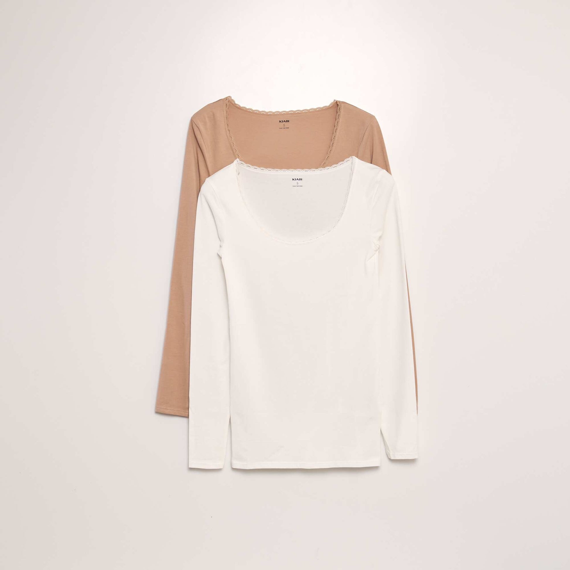 Lot de 2 t-shirts sous-v tements Beige