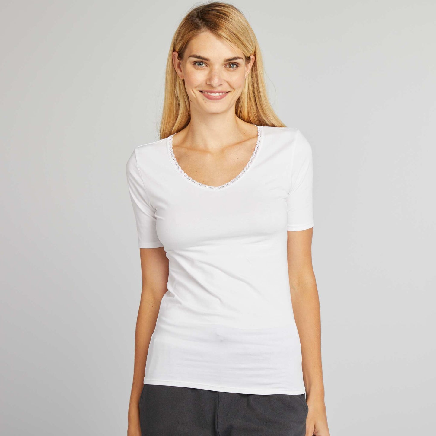 Lot de 2 t-shirts sous-v tements Blanc