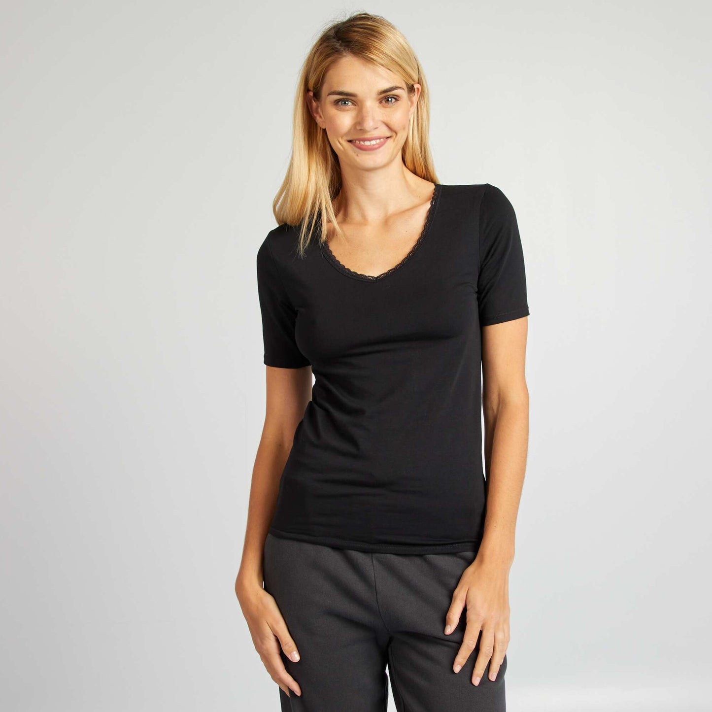 Lot de 2 t-shirts sous-v tements Noir