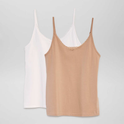 D bardeur fines bretelles Beige