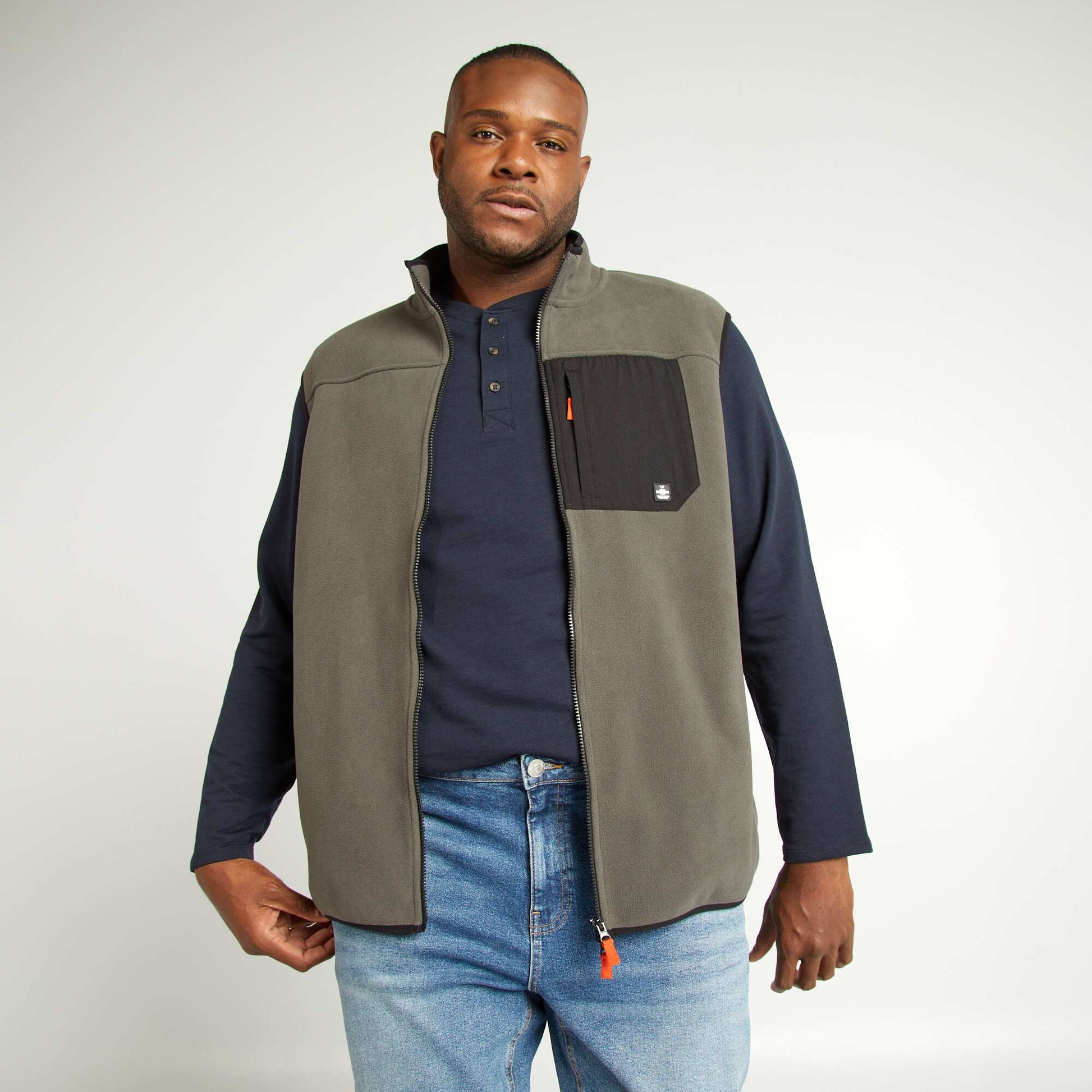 Veste sans manches polaire Kaki