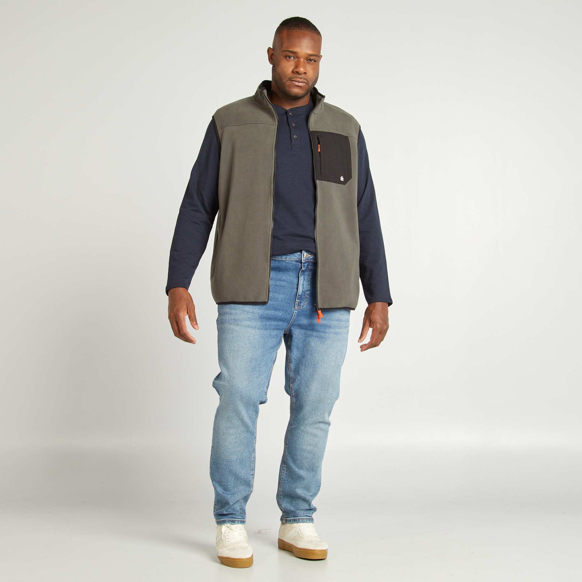 Veste sans manches polaire Kaki