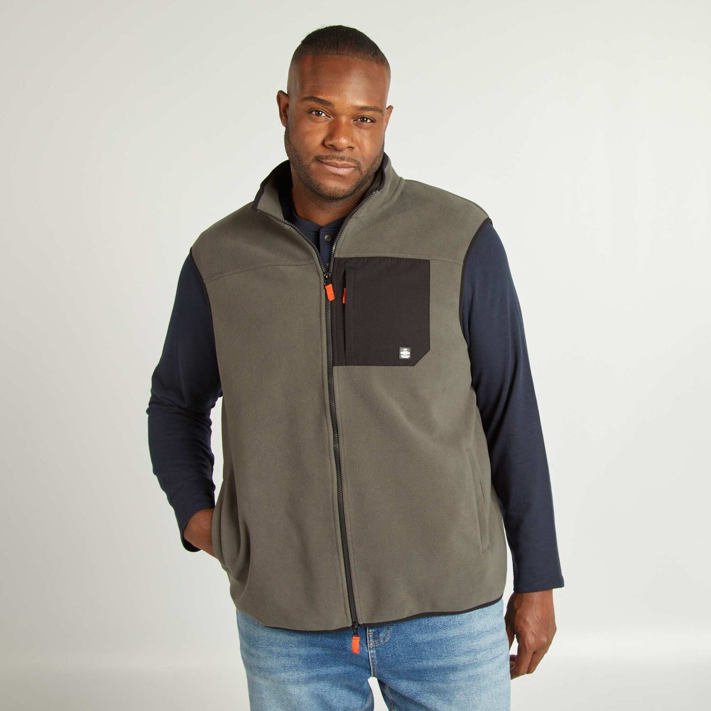 Veste sans manches polaire Kaki