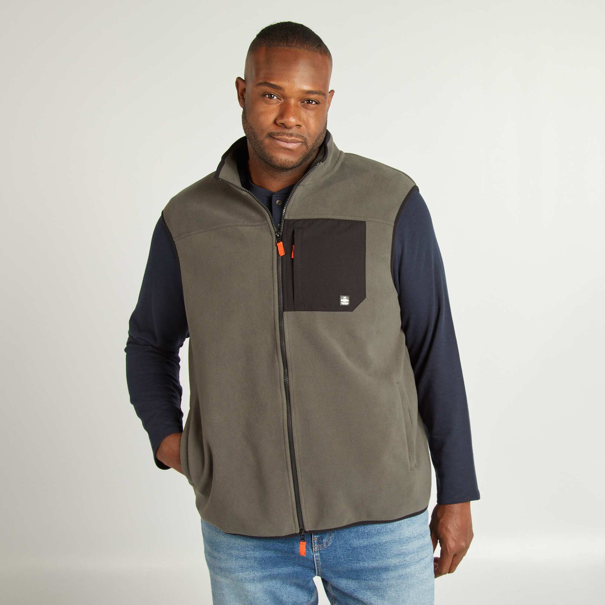Veste sans manches polaire Kaki