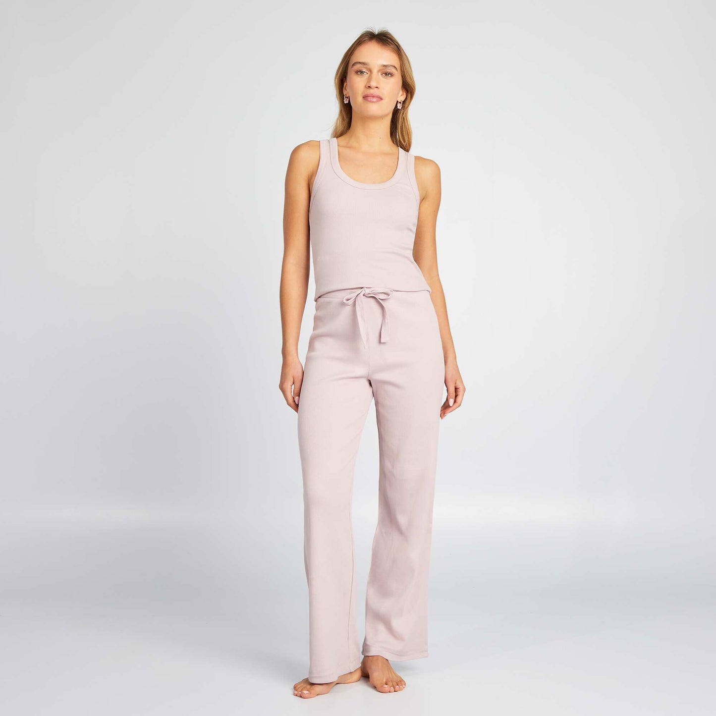 Débardeur côtelé de nuit Violet