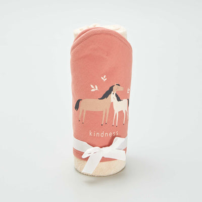 Cape de bain en éponge ROSE FONCé