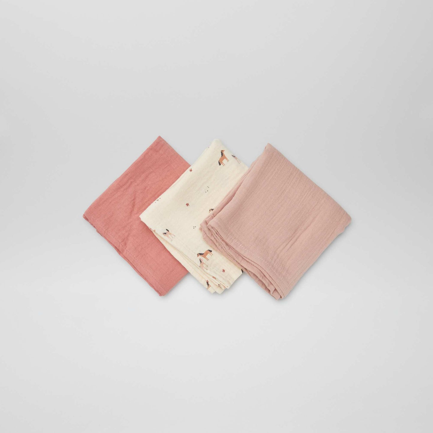 Lot de 3 changes imprimés ROSE/BEIGE