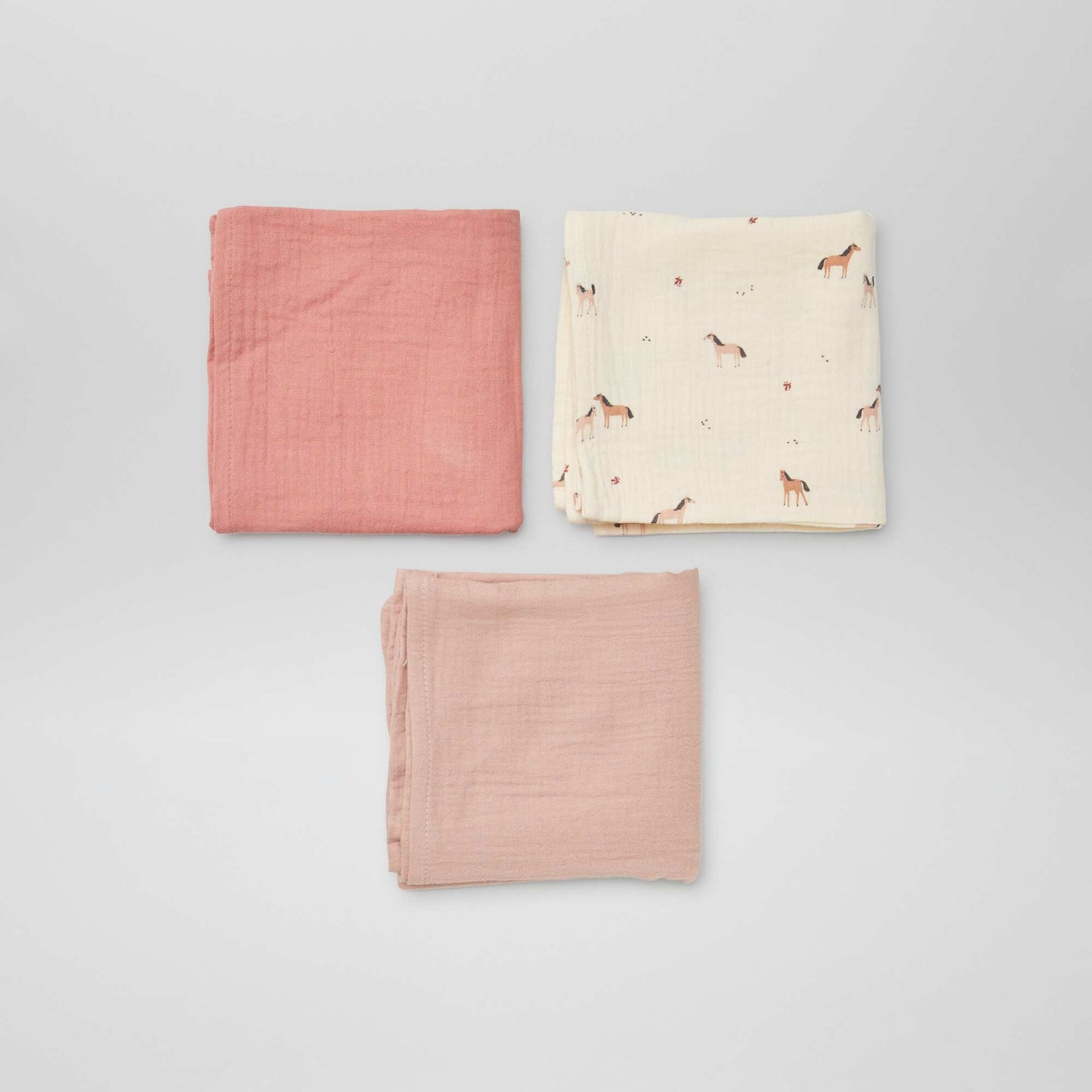 Lot de 3 changes imprimés ROSE/BEIGE