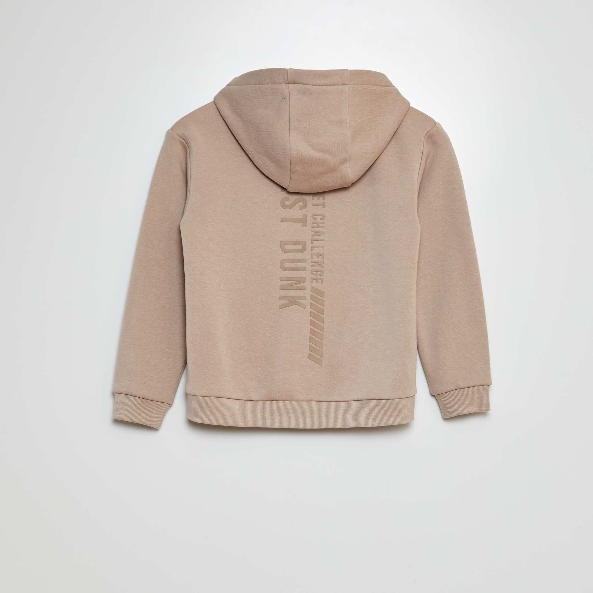 Sweat à capuche large Beige