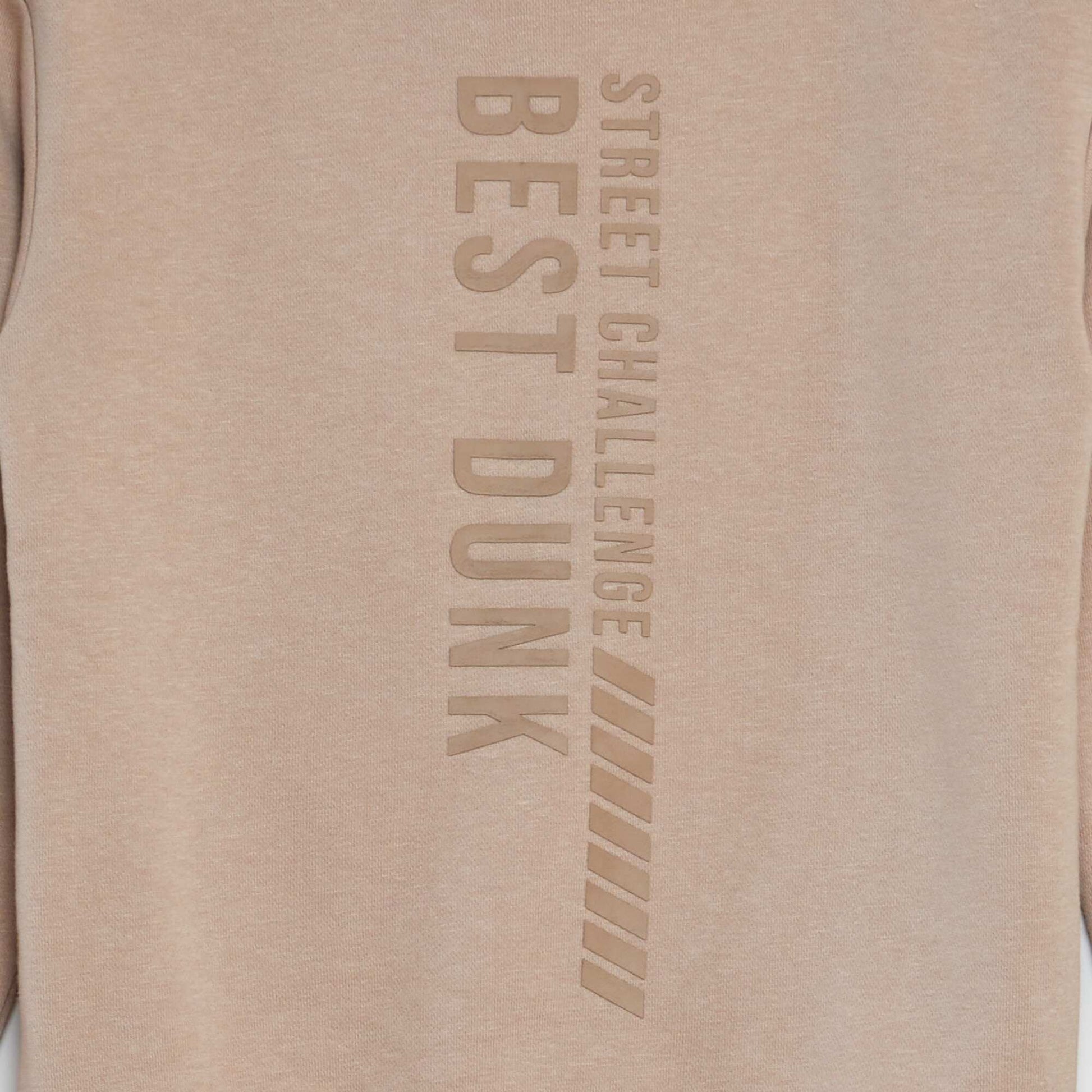 Sweat à capuche large Beige