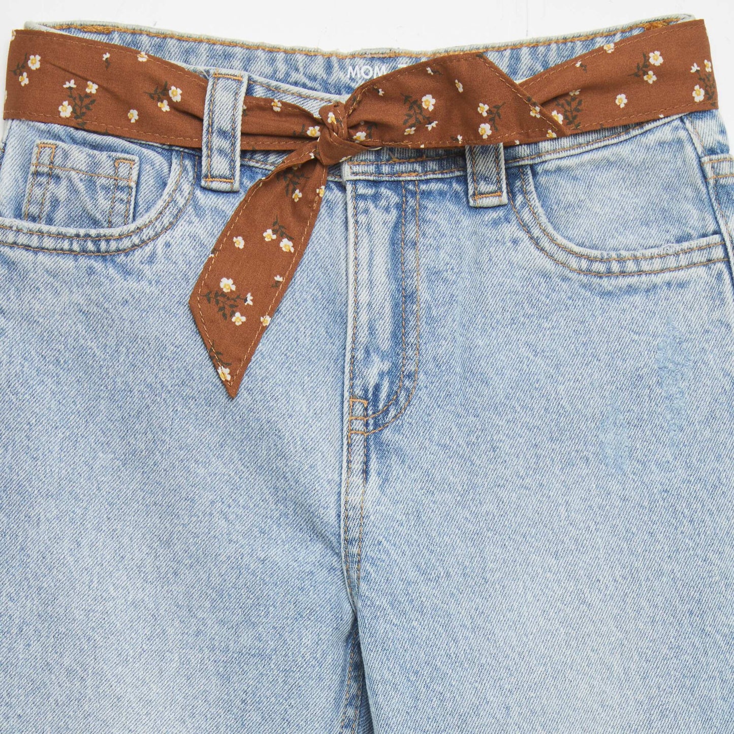 Jean denim mom Bleu