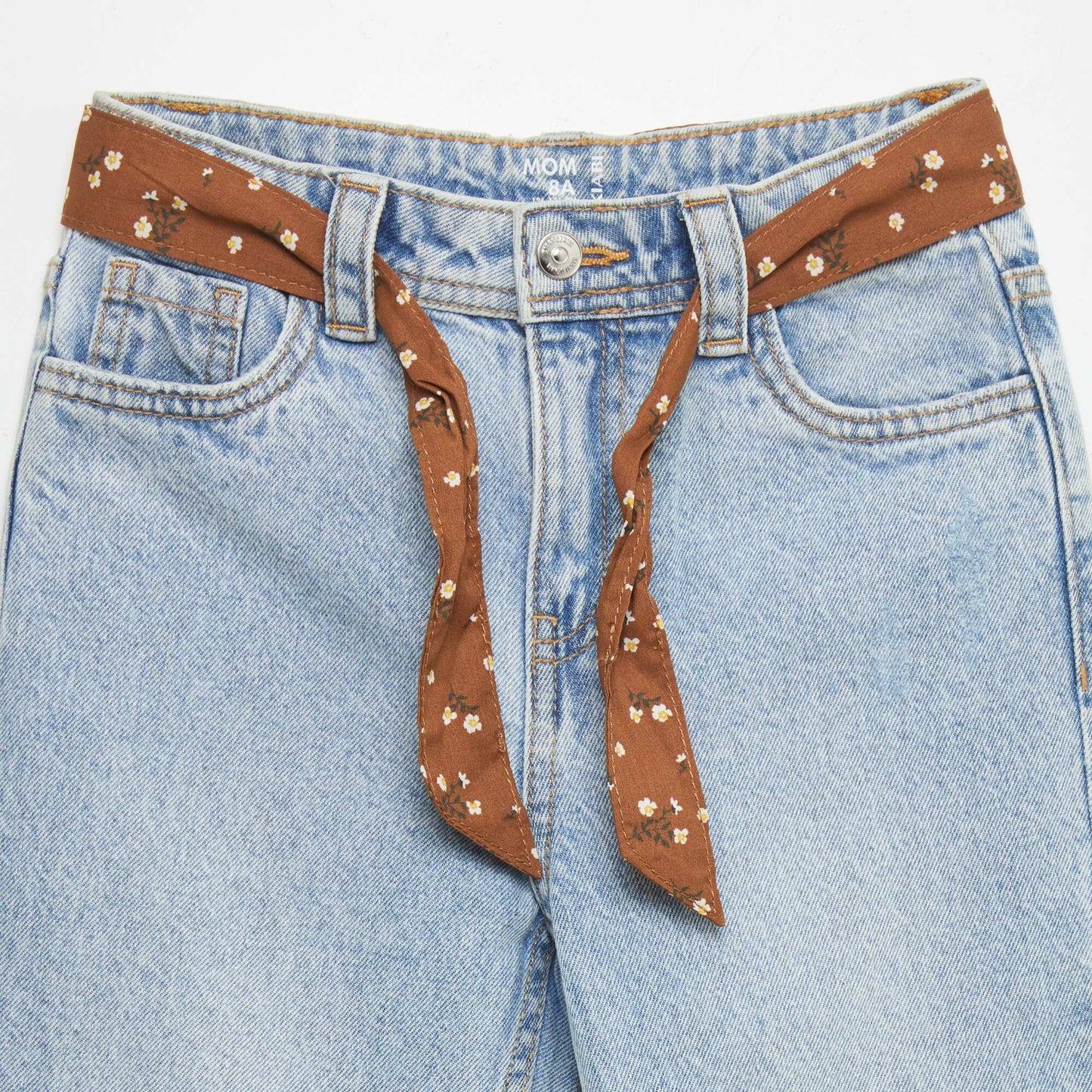 Jean denim mom Bleu