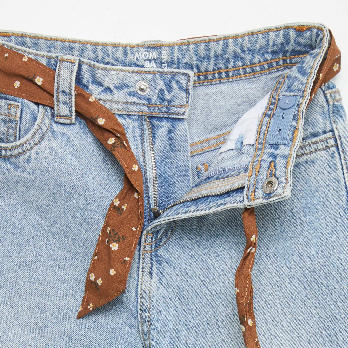 Jean denim mom Bleu