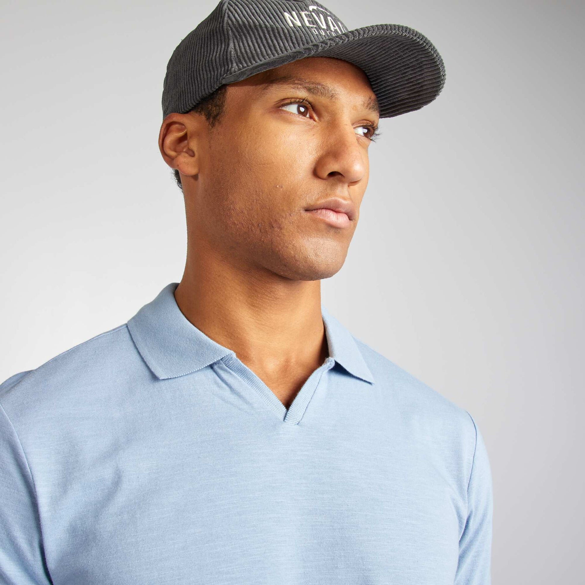 Polo en jersey Bleu