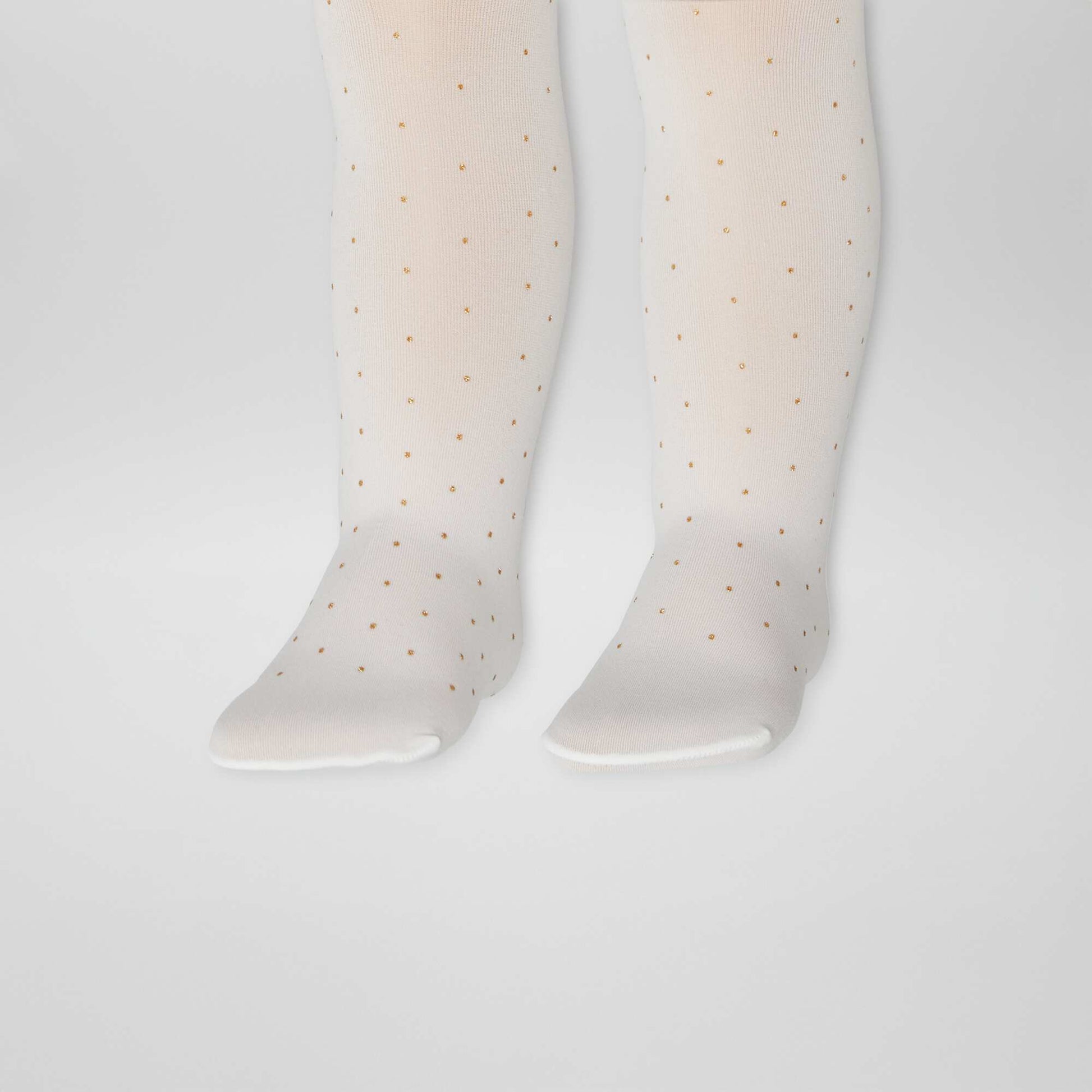 Lot de 2 paires de collants légers fantaisie BLANC