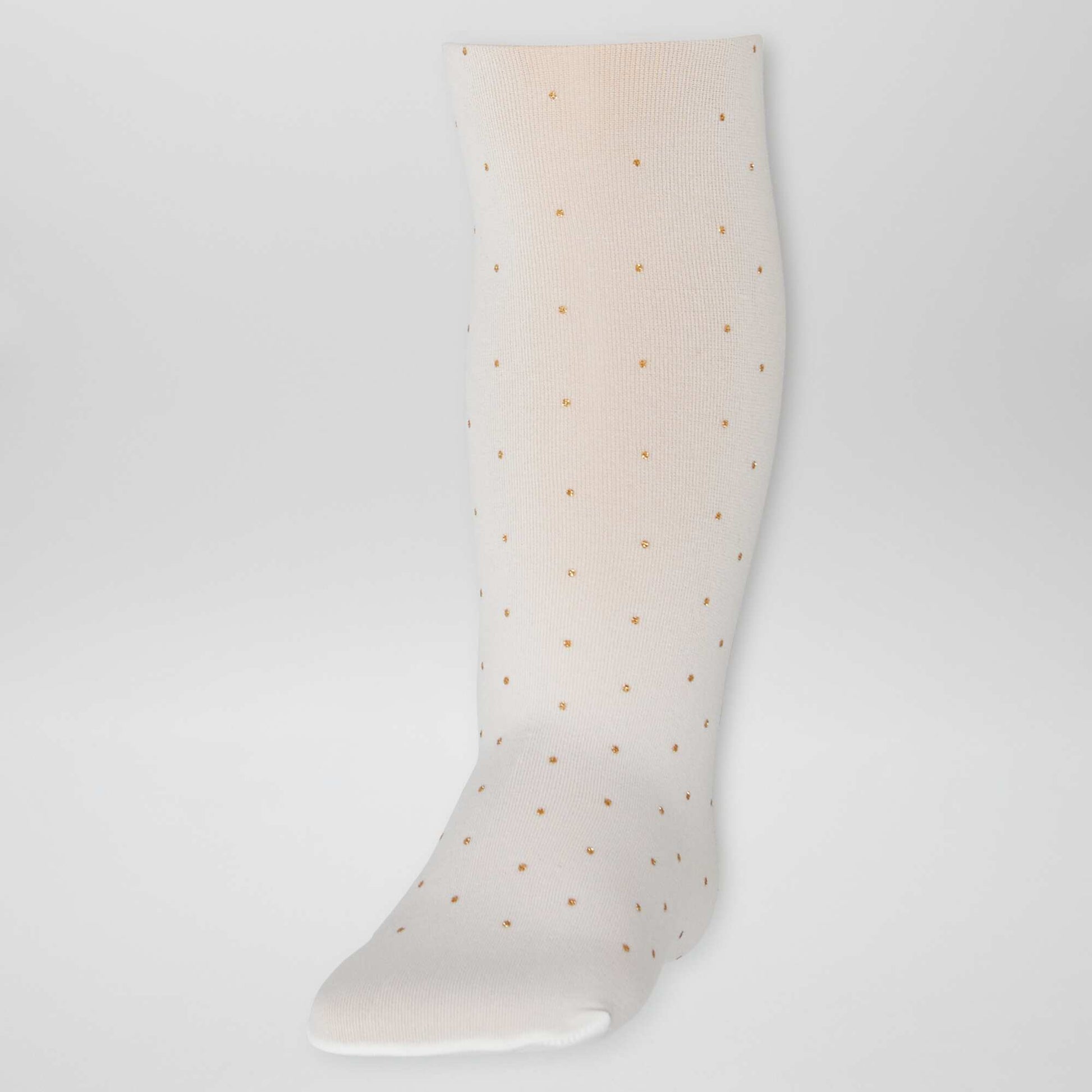 Lot de 2 paires de collants légers fantaisie BLANC