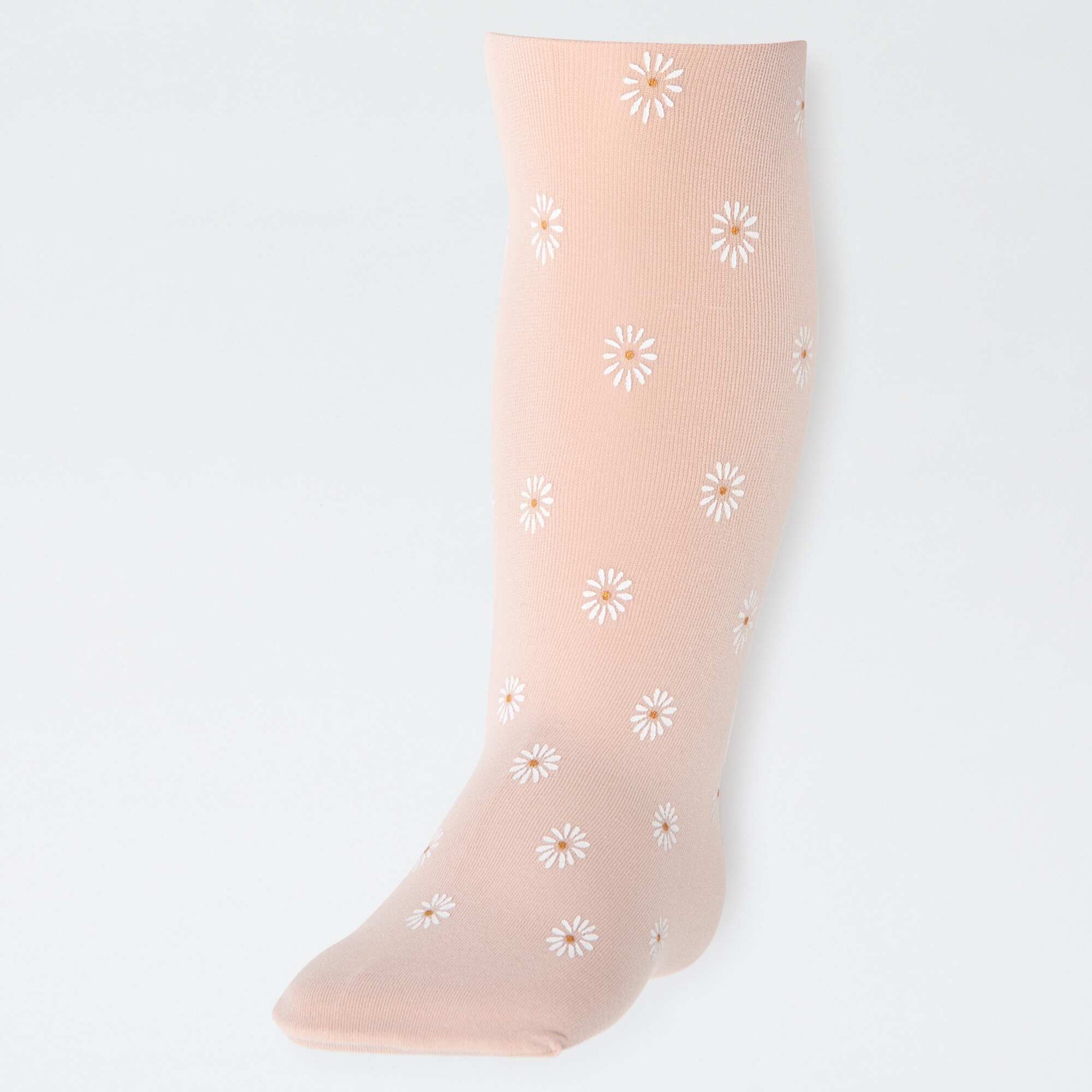 Lot de 2 paires de collants légers fantaisie BLANC