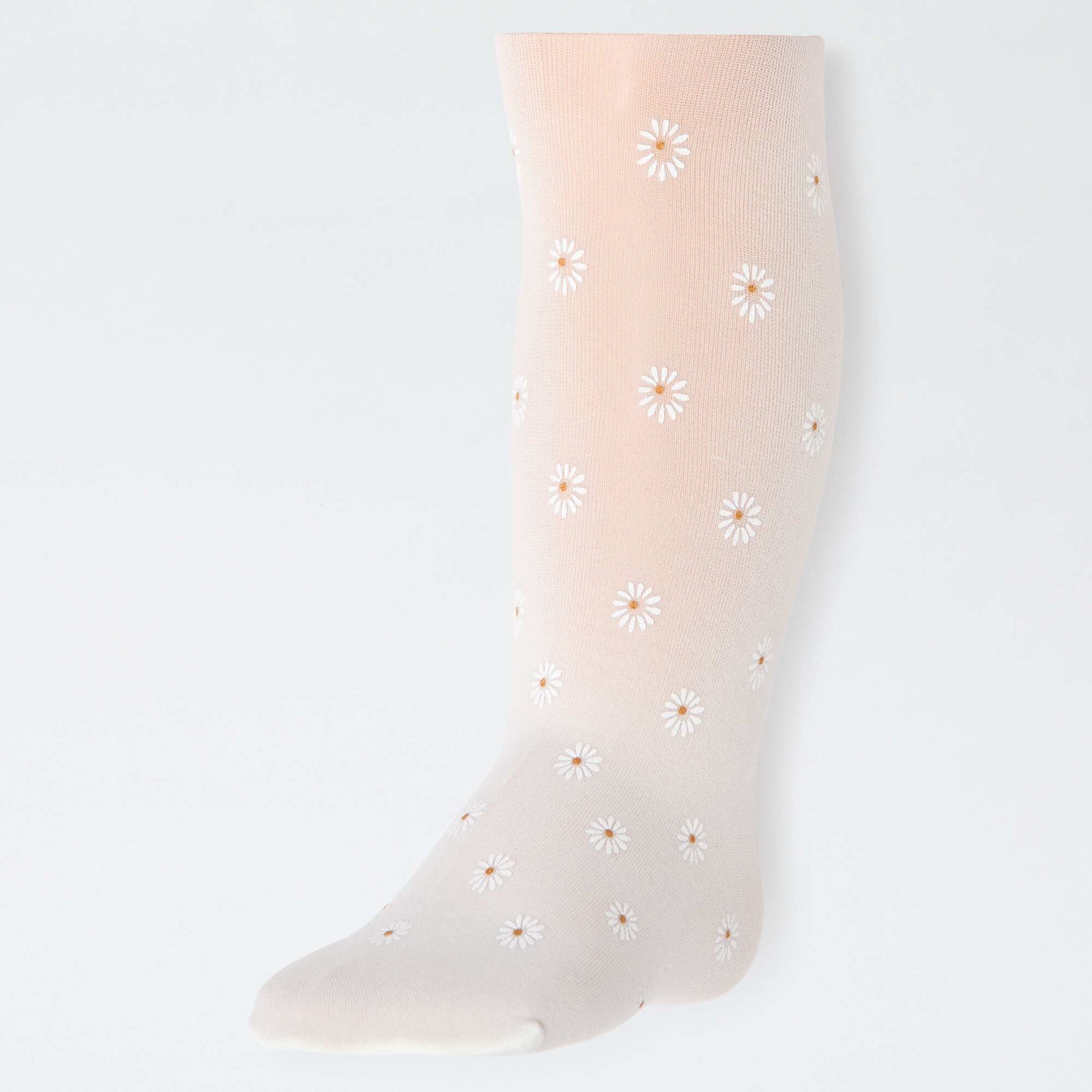 Lot de 2 paires de collants légers fantaisie BLANC